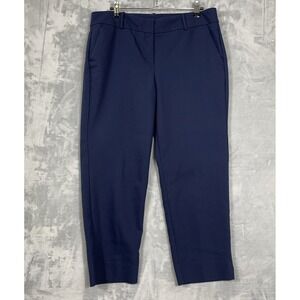 Chicos Womens So Slimming Sofia Slim Ankle Pants 2 Size 12 Blue Office Casual